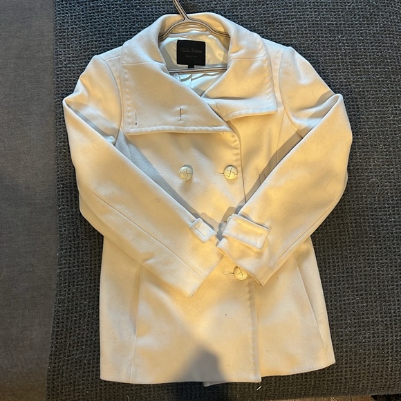 Talula Babaton White Wool Pea Coat - Picture 3 of 3